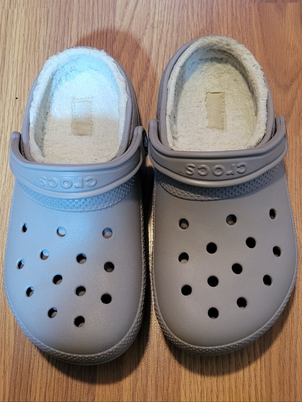 Crocs Classic Lined Clogs Tan Men's Size 5 Women's Size 7